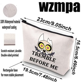 WZMPA King Cosmetic Makeup Bag Movie Fans Gifts Tremble Before Me Zipper Pouch Bag For Women Girls, Tremble Me, Fit