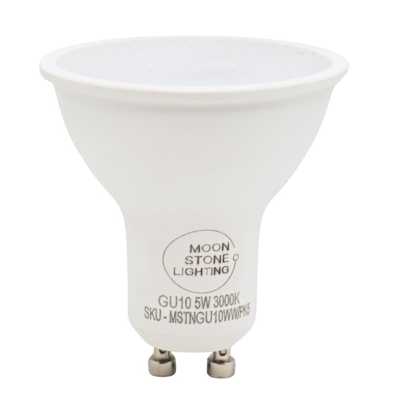 Moonstone Lighting® LED GU10 Warm White 5W LED Lamps 338lmns