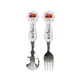 (KitchenU) Toddler, Child, Kids Spoon, Fork, Daycare Supplies Stainless Steel 304 Car Character Cutlery Snacks Tableware / (키친유)유아 어린이 아동 스푼 포크 어린이집 준비물 스테인레스 304 자동차 캐릭터 수저 간식 식기