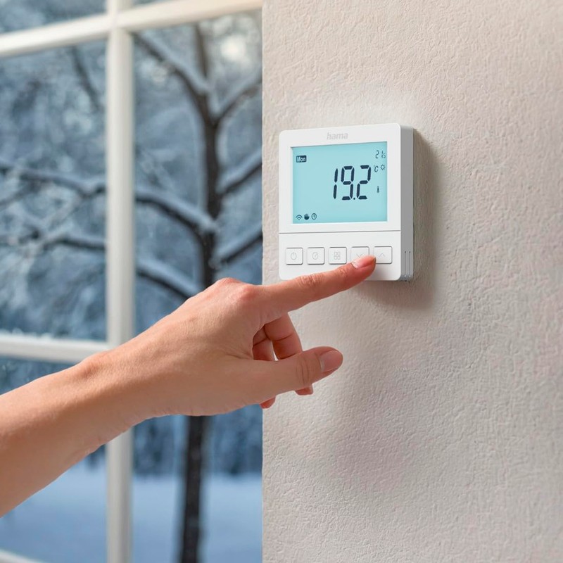 Hama Room Thermostat Underfloor Heating (Radiator Thermostat for Smart Home