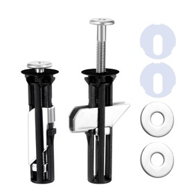 2Pcs Toilet Seat Screws Replacement Kit, Heavy Duty Stainless Steel Toilets Bolts Toilets Seat Screws Toilet Seats Replacement Parts Kit with Nuts and Washers, Universal for Top Mount