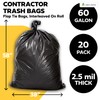Lime Linen 60 Gallon Heavy Duty Contractor Xl Black Garbage
