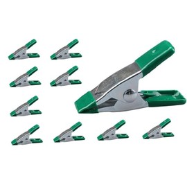 10 Pcs Green 2 Inches Small Metal Spring Clamps Heavy Duty Spring Clips Large Woodworking Clamps Rubber Tip Clips Hand Clamps Heavy Duty Clasps Spring Clamps