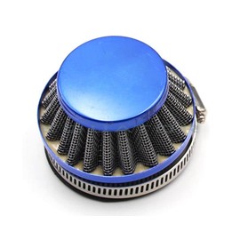 Motorbike Bike 60mm Air Filter Sports Performance Cone Carburettor Low Profile Blue