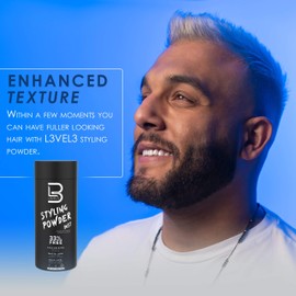 Level 3 Styling Powder & Styling Comb Set - Easy to Apply with No Oil or Greasy Residue - Professional Salon Look - Lightweight and Ergonomic - Natural Look Mens Powder L3 - Delivers Matte Finish