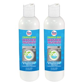 Heavy Duty Washing Machine Cleaner - 2 Treatments/Bottle Helps Remove Odor Causing Residue and the Smell of Stagnant Water Even Behind The Drum of Your Front or Top Load Washing Machine - 2 Pack