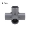 sourcing map 4-Way Elbow PVC Pipe Fitting Furniture Grade 20mm
