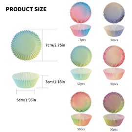 TOOINKCV Pack of 325 Muffin Cases Paper, Cupcake Moulds, Paper Muffin Moulds, Baking Cases Liners for Wedding, Birthday, Party Decoration