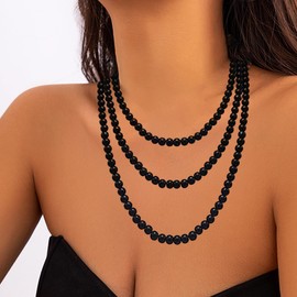 Pearl Necklace for Women Pearl Choker Necklace Chunky Dainty Chunky Pearl Necklace Layered Pearl Jewelry Beaded Necklace Trendy Gifts for Women