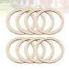 SUPVOX 50pcs Wooden Bamboo Dreamcatcher Rings Hoops Round Metal Hoops