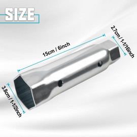 LEONTOOL 15,2 cm (15,2 cm) Wohnmobil-Warmwasserbereiter-Element, Steckschlüsseleinsatz 3,8 cm x 3,8 cm, Doppel-Sechskantschlüssel zum Entfernen von Wohnmobilen und Anodenstangen, Innensechskant für