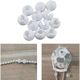 20PCS Bead Chain Crimp Stop for Roller Shades Clear Beaded Chain Stop for Beaded Chain, Blinds Bead Accessories, White