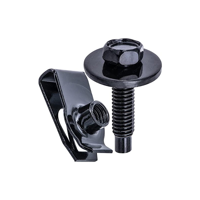 Rexka 10 Sets M6-1.0 Extruded U Nuts & Hex Head