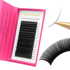 Eyelash Extensions 0.05mm Thickness Volume Lash Extensions L Curl Lashes Mix 7-15mm Pestañas Pelo a Pelo Matte Black Volume Lashes Soft Lash Trays Individual Lashes Professional Use(0.05-L,7-15mm)