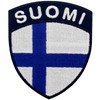 Finnish Shield Flag Embroidered Iron-On / Sew On Patch