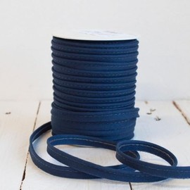 Craft Cult Small 9mm Wide Piping Bias Binding Piped Trim - 25 Metre Roll (39 - Old Navy Blue)