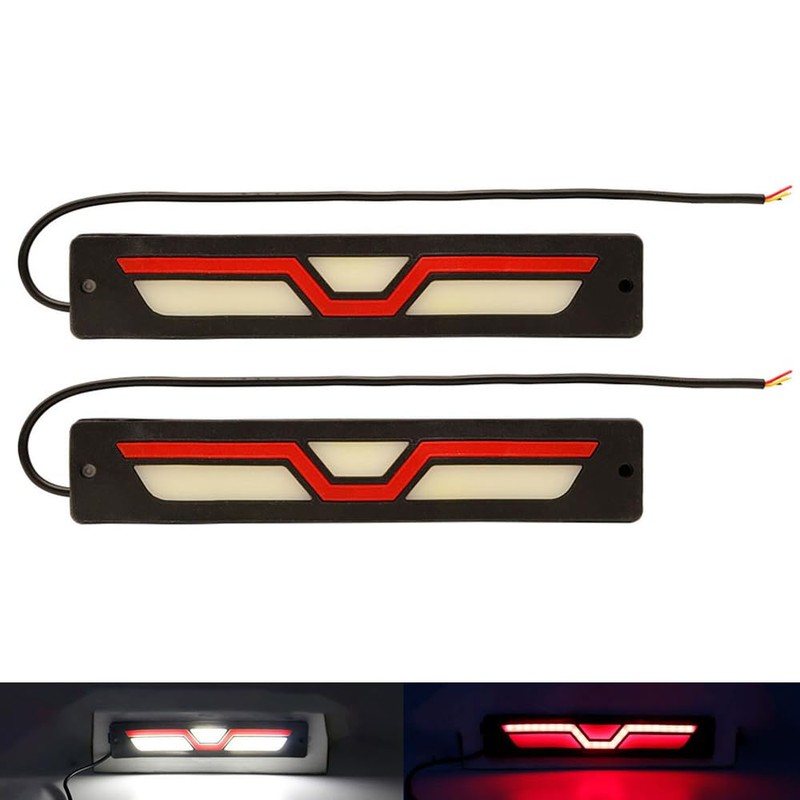 NSKANQI 2pcs COB DRL Flexible Car LED Daytime Running Lights