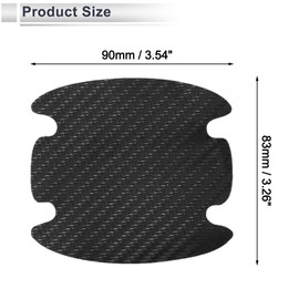 RATCHROLL 1 Set Universal Door Handle Sticker Anti-Scratches 83x90mm Auto Door Handle Protective Film Black