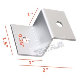 Tektrum Z Bracket Solar Flush Mount Kit - Set Of 4