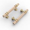Coinkoly 10 Pack 3"(76mm) Gold Cabinet Pulls Knurled Kitchen Cabinet