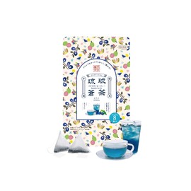 Ryukyu Green Tea Butterfly Pea Tea Bags Made in Okinawa Prefecture, 8 Packs (Guava)