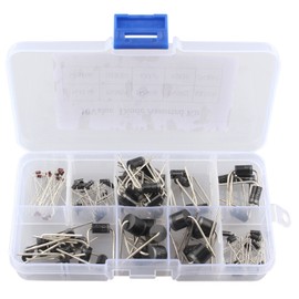 HALJIA Boxes of 90 Pieces 10 Value (1 N4007~10 a10) Rectifier Diode Bridge Assortment Kit Set with Transparent Assorted, Cardboard (Lable Lottas Lable Diode)