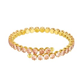 KXmzeG Tennis Bracelet For Women |18K Gold Plated Cubic Zirconia Classic Tennis Bracelet | Gold Bracelets for Women | Trendy Jewelry Valentine's Day Birthday Gift 03#
