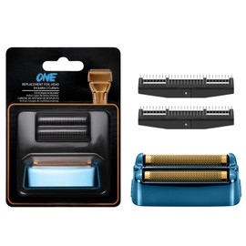 FX79RF2BL Replacement Foil Blade and Cutter Kit for BaBylissPRO FXONE Stick Shaver, Hypoallergenic Extra-close Shaver Replacement Head, Blue