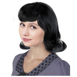 60s Black Flip Wig Jackie Costume Wig 50s Wig For Women Wig