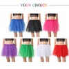 Dmaiy Women Tulle Tutu Skirts Elastic Ballet Dance Skirts Layered
