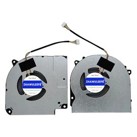 ZHAWULEEFB Replacement New Laptop CPU+GPU Cooling Fan for CLEVO NH50EA NH50RA Series EGC-77110V1-0AH EFC-70110V1-0AH DC5V 0.5A Fan