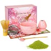 GAESHOW 7-teiliges Matcha Set, Rosa Kirschblüten Matcha Besen Set, 530