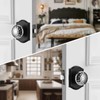 STARPY Black Door Knobs with Camelot Trim, Interior Door Handles