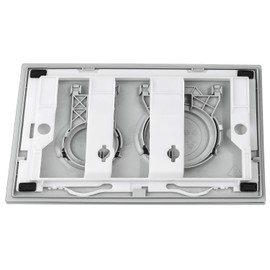 PuritySage Modern Round Dual Flush Plate for TOTO Wall Hung Toilet Tanks,Compatible with TOTO YT930,Toilet Flush Button with Water Saving,Plastic Flush Valve Panel,Easy Installation,Plated