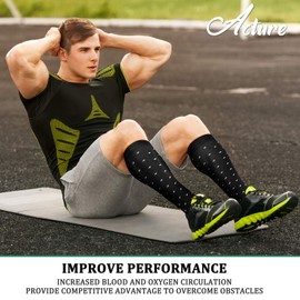 6 Pairs Compression Socks for Men & Women,15-20mmHg is Best for Running, Athletic, Medical, Pregnancy, Travel (Red/Black/Grey/Red/Black/Grey, Large-X-Large)