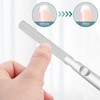 Double Sided Stainless Steel Nail File, Reusable Manicure Files with