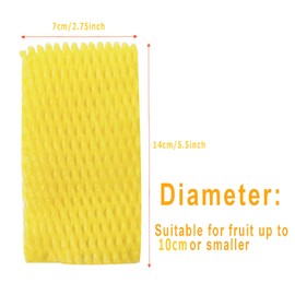 Fruit Protection Mesh Bags, Foam Mesh Keep Safe Sleeves14x7cm, 50PCS