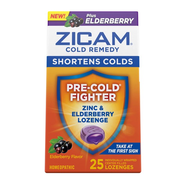 Zicam Cold Remedy Lozenges, Elderberry Flavor, 25 Count