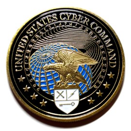 Cyber Command Military Family Large Colorized Challenge Art Coin