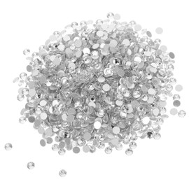 NOLITOY 1440pcs Flatback Round Rhinestones for DIY Crafts Clothing Nail Art Sparkling Glass Jewels for Creative Decoration for Beginners Professionals