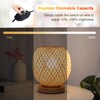 Bedside Lamp Bedroom Cosy Bamboo Woven Lamp Warm Light Night