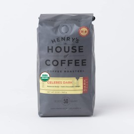 Henry's House Of Coffee | Celebes Dark Organic | Whole Beans 12oz Bag