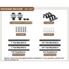 1 Inch Black Double Curtain Rods for Windows 66 to