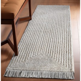 Well Woven Allie Ivory Squares Geometric Runner Rug 2x7 (2'3" x 7'3" Runner) - Soft High-Low Design for Hallway & Entryway