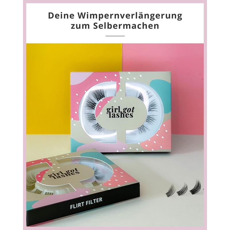 GirlGotLashes Mini Box Flirt Filter, Home Eyelash Extensions, 1 Pair