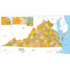 Virginia ZIP Code Map with Counties - Large - 26.25