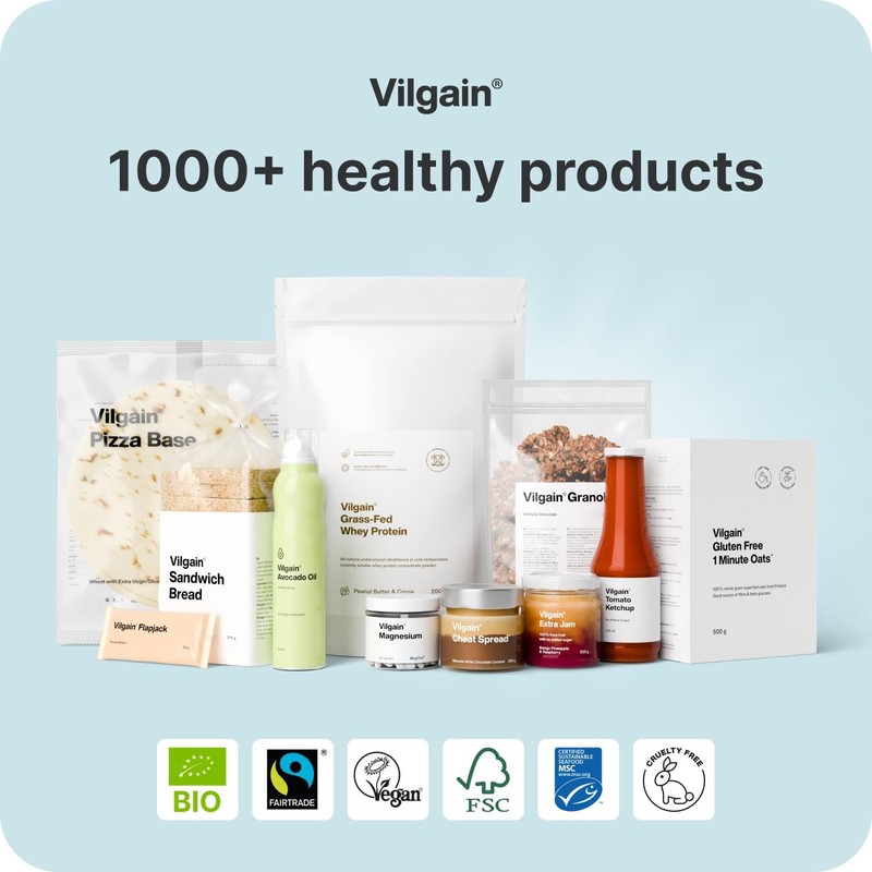 Vilgain Magnesium, Magnesium Bisglycinate for Proper Body Function, Optimally Used,