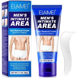 Maani Men's Painless Body Hair Removal Cream for Sensitive Areas, Effectively Removes Coarse Hair from Underarms, Legs, Chests, Private Parts (HIM)