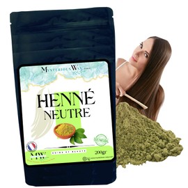 Henna Neutral Hair Powder, Colourless, Hair Care - Against Lice and Dandruff | Mask and Exfoliator for Face, Body and Natural Skin Care | After Shampoo, No Hair Colouring (200 g)