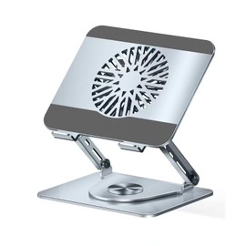 PHAPPY Laptop Stand for Asus ExpertBook P2 P2451 P2451FB laptops,with 360°Rotating Base and Removable Magnetic Cooling Fan,Dual Pivot Fully Foldable and Adjustable for Storage